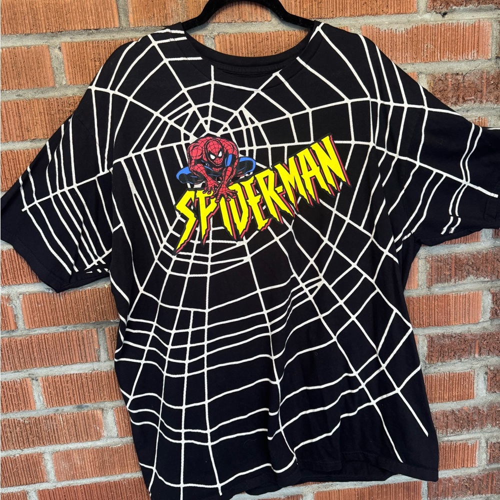 Marvel Black and White Spider-Man Short Sleeve Tee